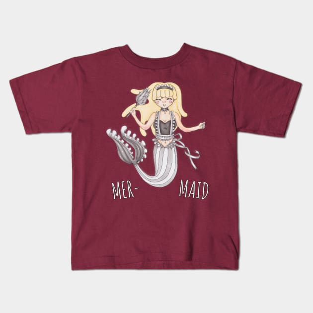 Mer-Maid Kids T-Shirt by AlexMathewsDesigns